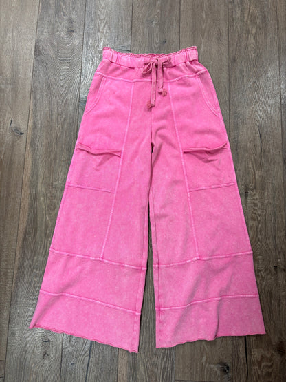 Mineral Washed Terry Knit Pants
