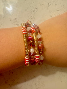 Candy Cane Bracelet Set