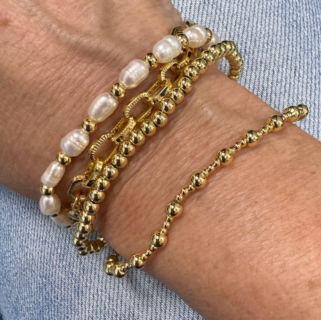 Livy Gold Beaded Bracelet