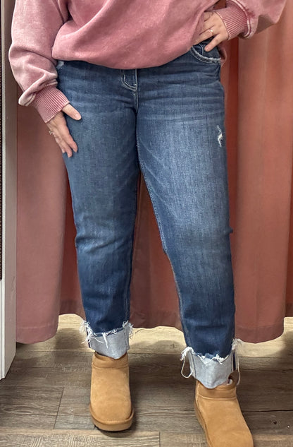 Celena Vintage Cuff Boyfriend Jeans