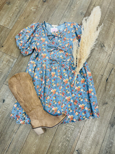 Blush & Bloom Denim Dress