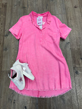 Load image into Gallery viewer, Washed Denim Shirt Dress