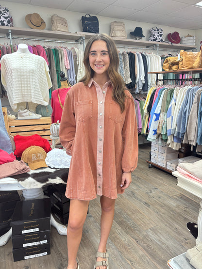 Denim Two Tone Dress