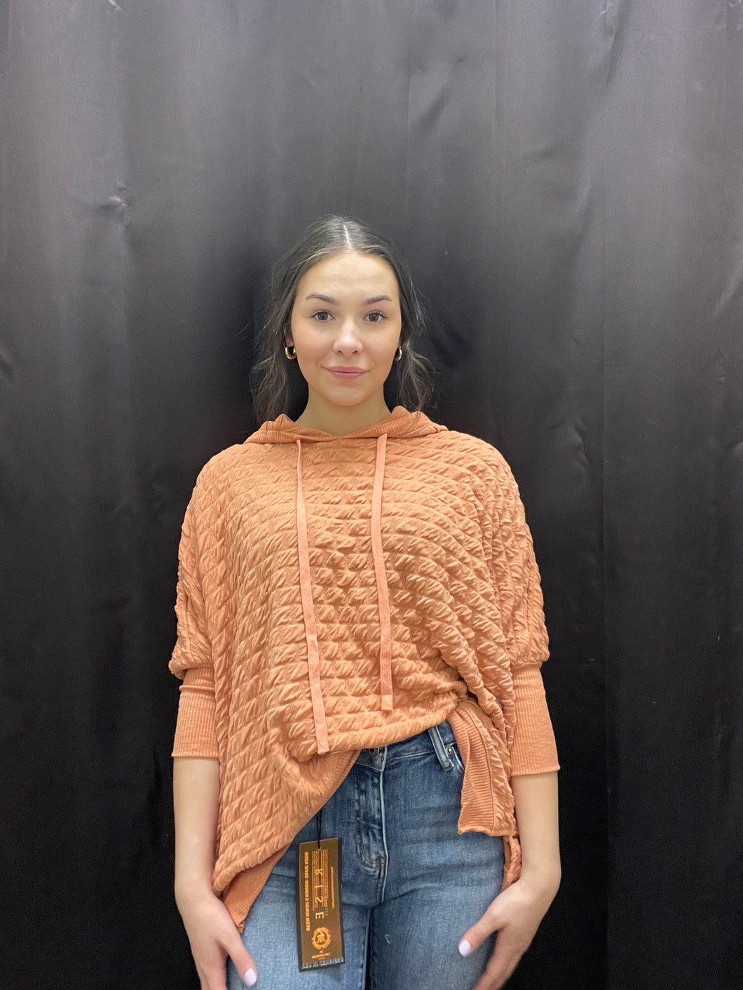 Apricot Textured Pullover