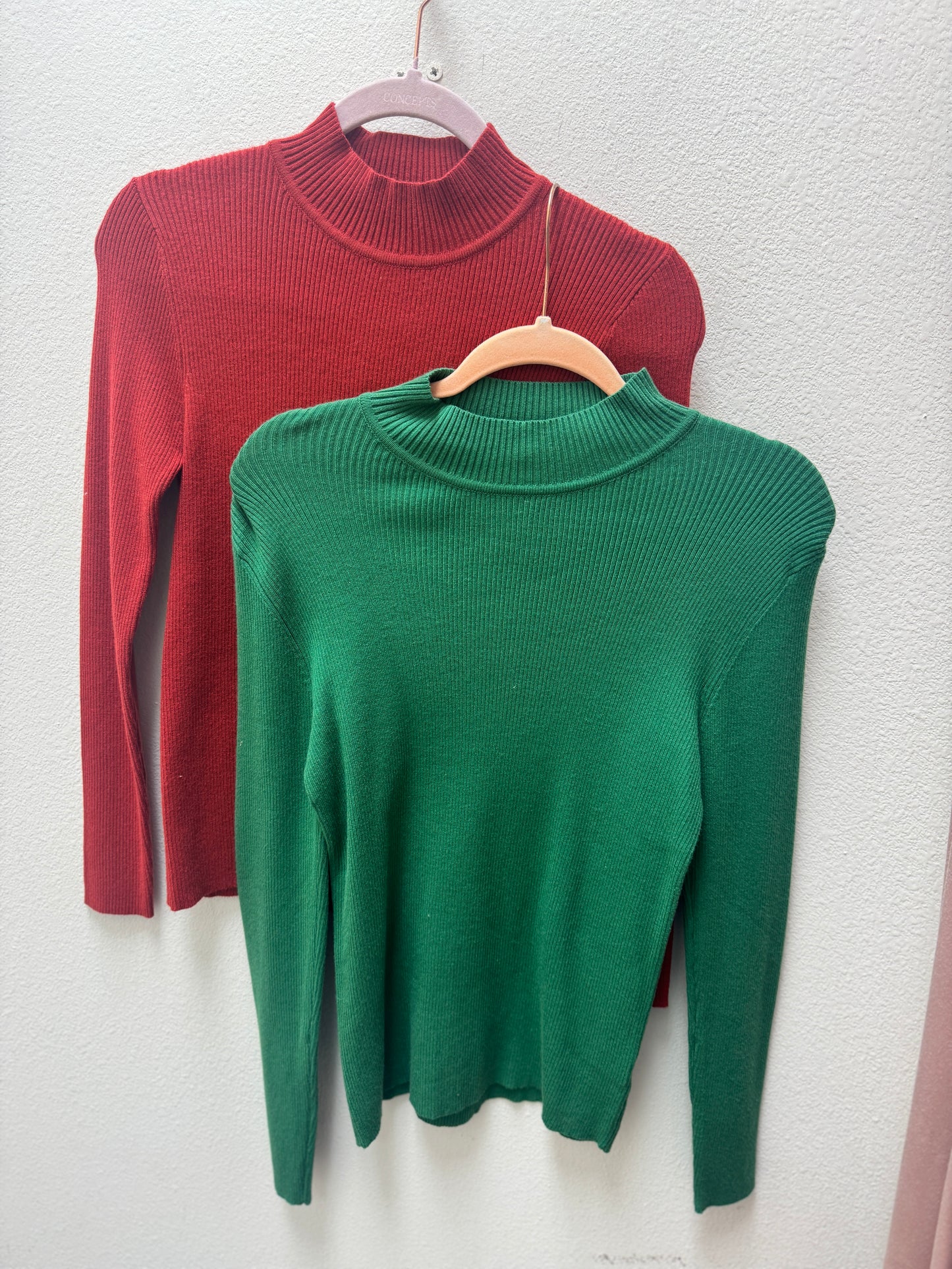 Mock Neck Long Sleeve Sweater