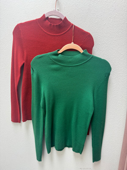Mock Neck Long Sleeve Sweater