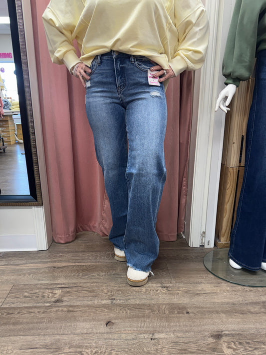 Aubree TC Mid Rise Wide Jeans