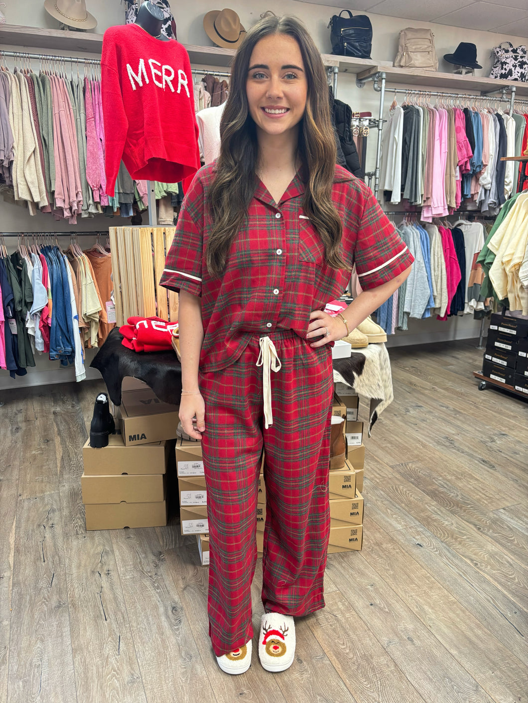 Plaid PJ Set