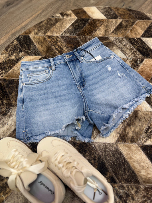 Juliette HR Fray Hem Shorts