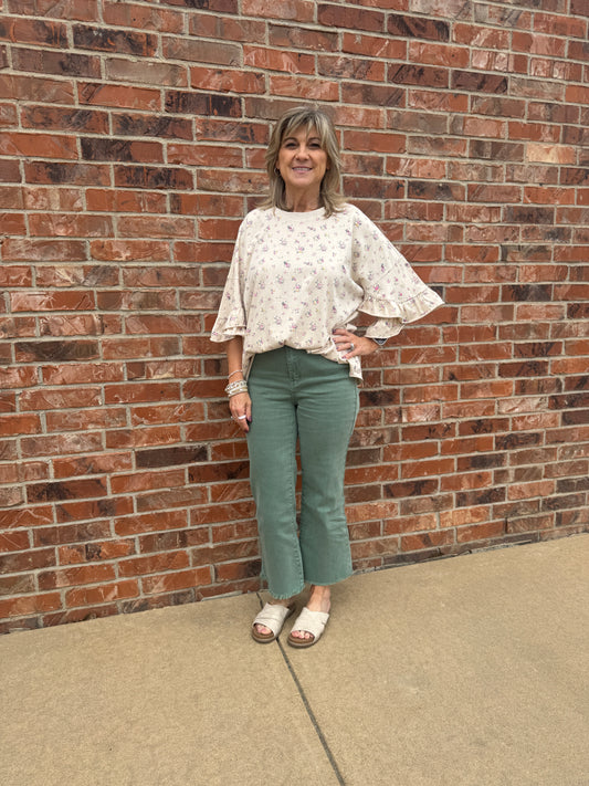 Soft Hues Cropped Jeans