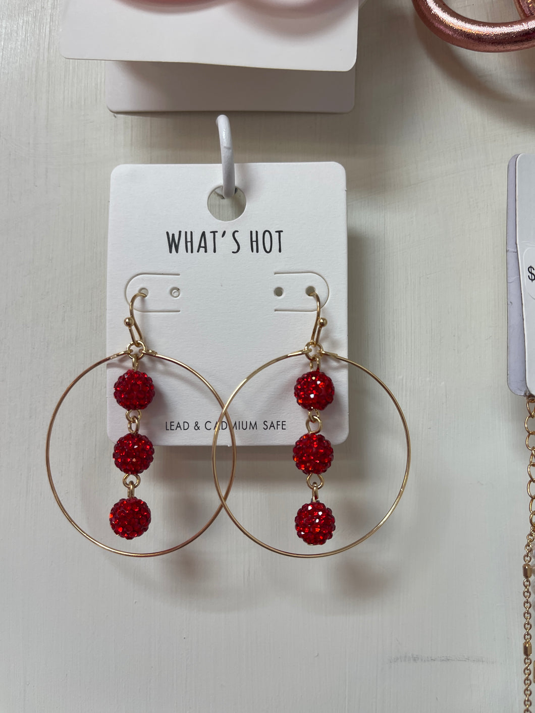 Touch of Red Earrings