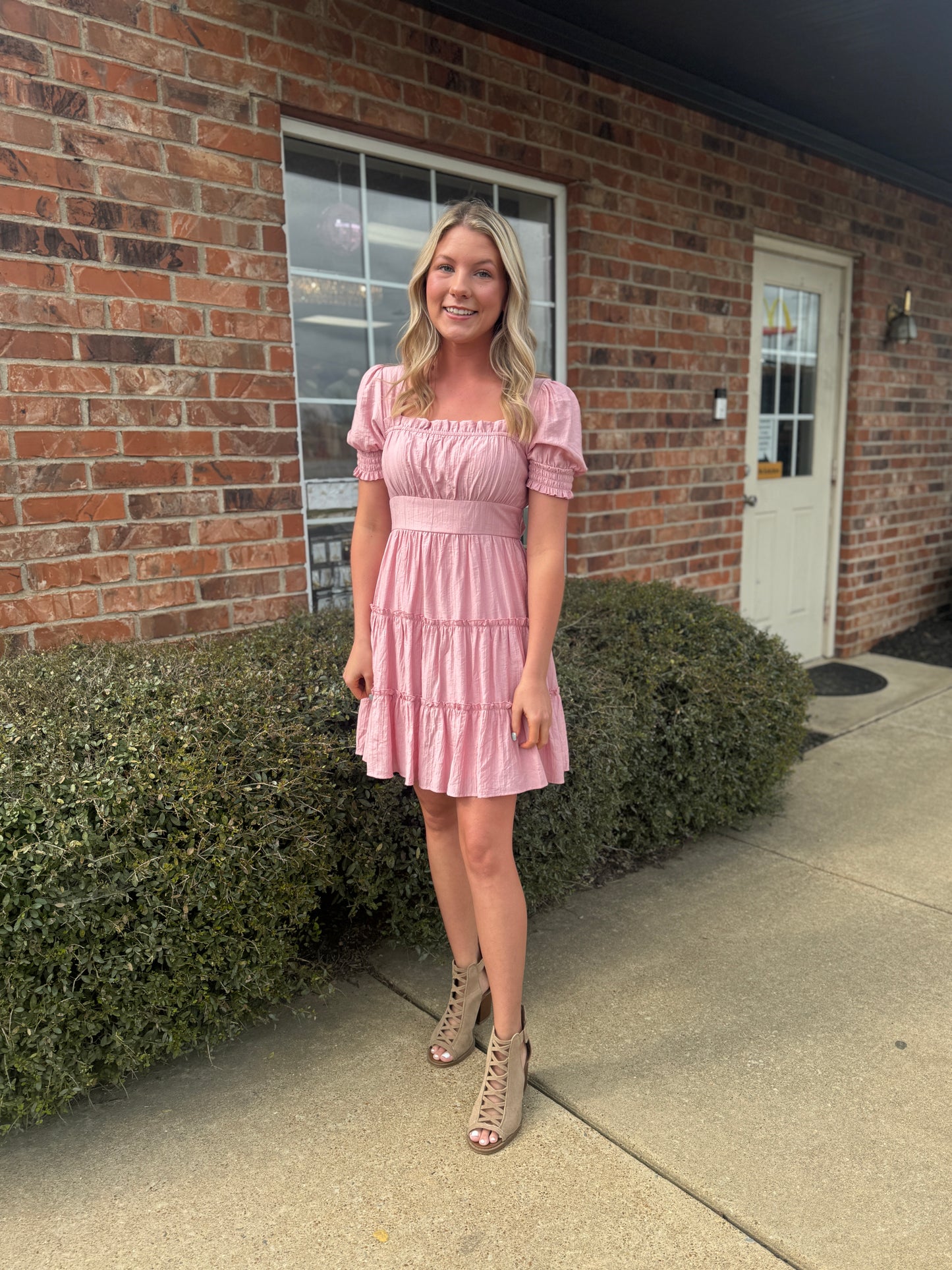 So Sweet Square Neck Mini Dress