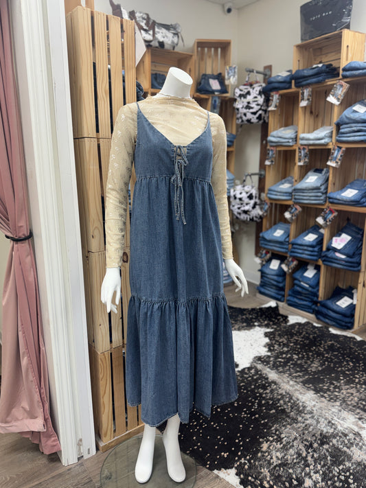 Free Spirit Denim Midi Dress