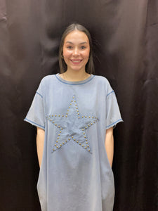 Lucky Star Patch T-Shirt Dress