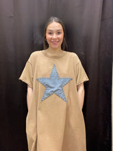 Load image into Gallery viewer, Lucky Star Patch T-Shirt Dress