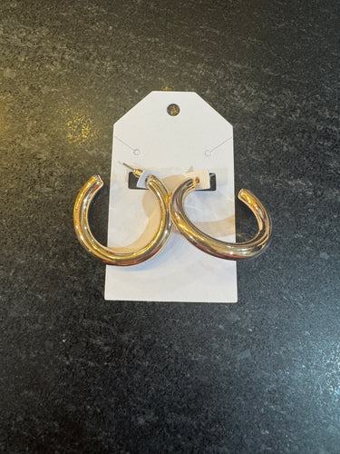 Gold Bubble Hoop Med. Earring