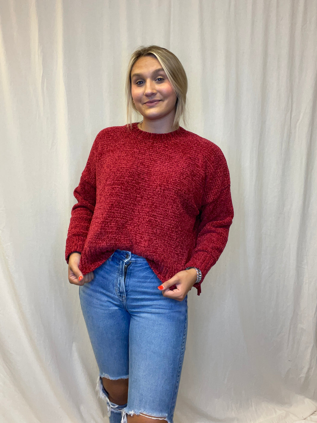 Waiting For You Chenille Sweater