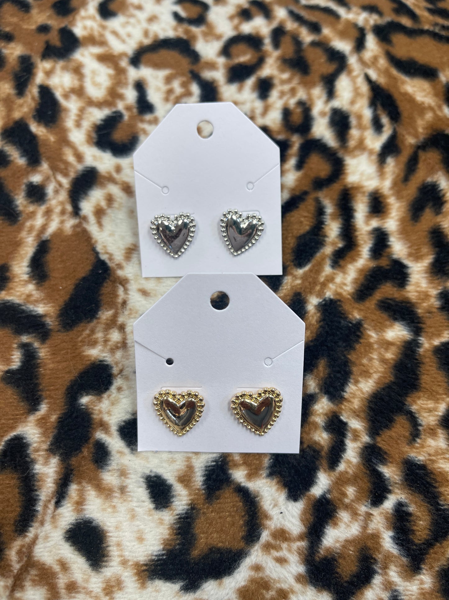 Textured Heart Studs