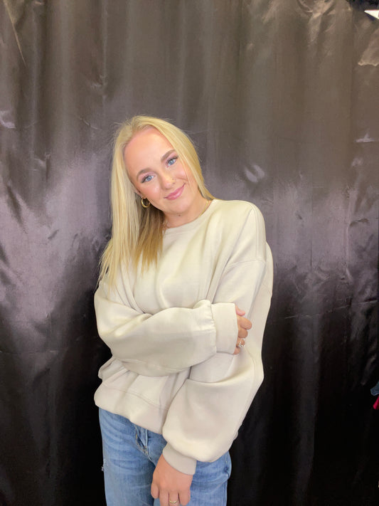 Luxe Scuba Cropped Sweatshirt