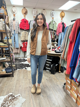Load image into Gallery viewer, Natalia Corduroy Zipped Puffer Vest