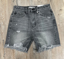 Load image into Gallery viewer, KanCan Faded Black Denim Shorts