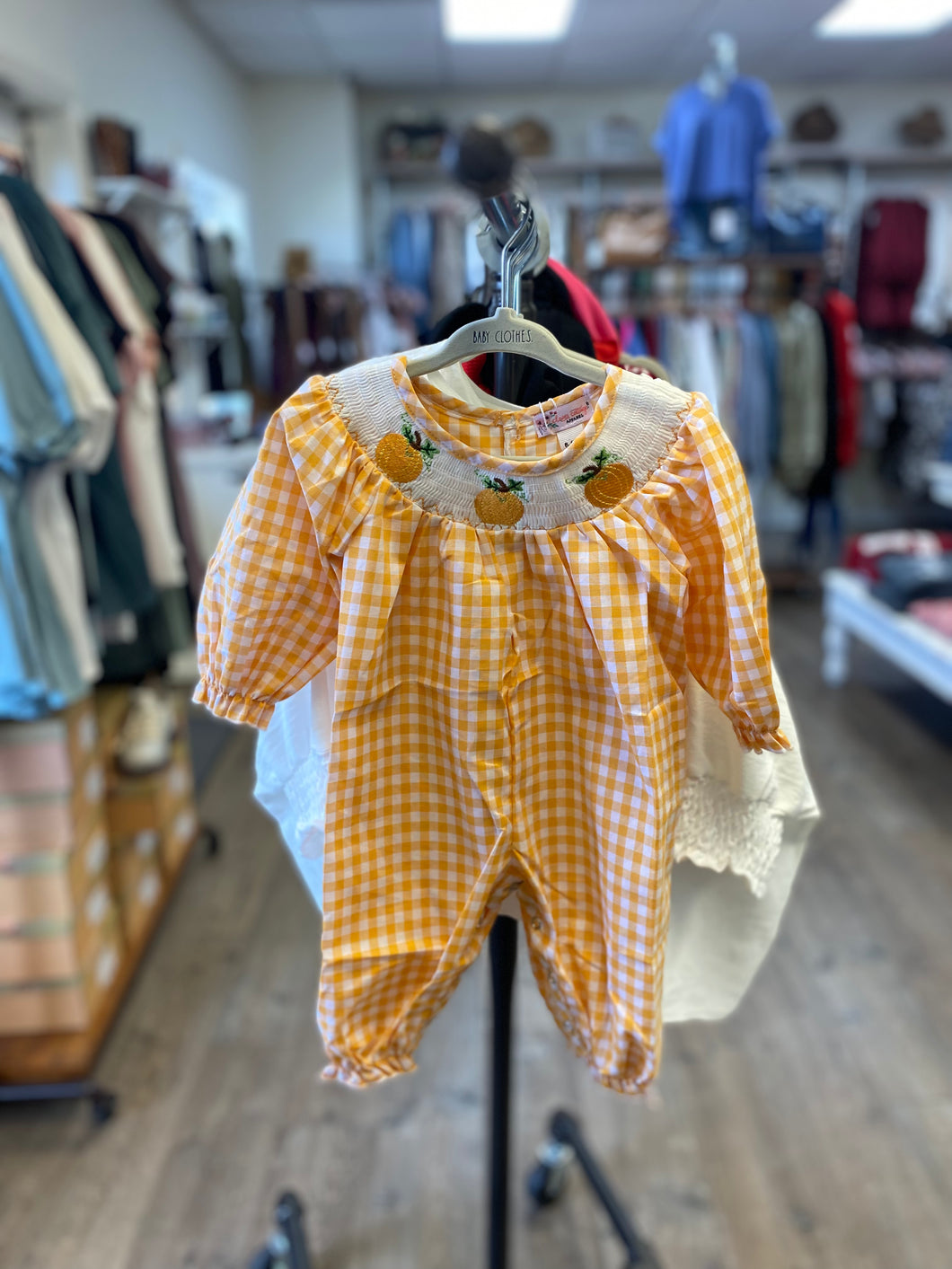 Pumpkin Smocked Romper