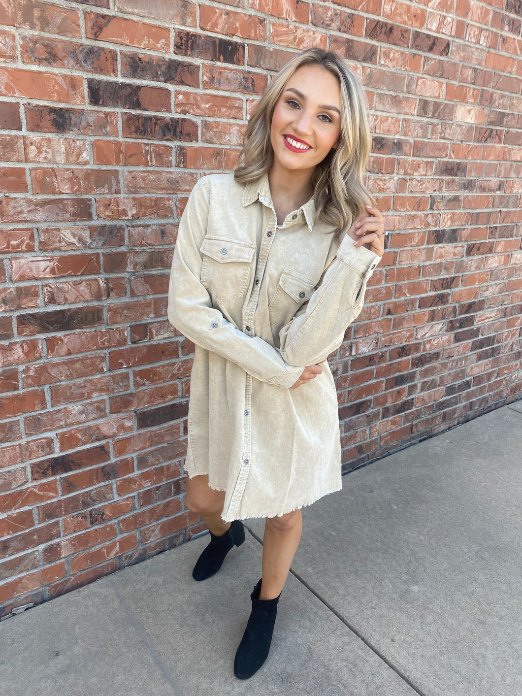Collared Button Up Dress