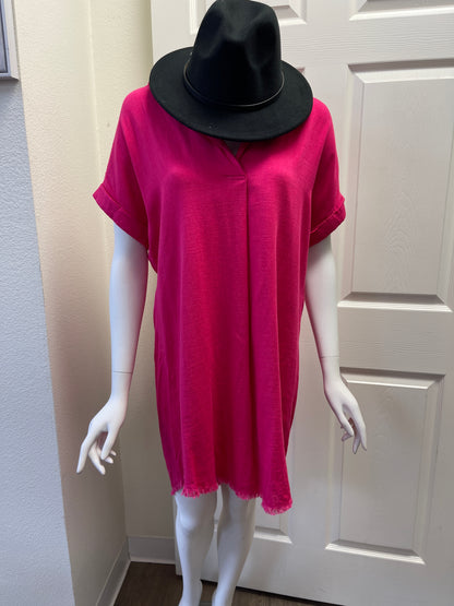 Collared Ruffle Tiered Dress