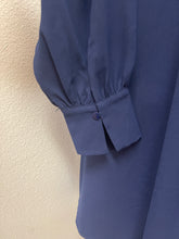Load image into Gallery viewer, Navy Pleated Sleeve Dress