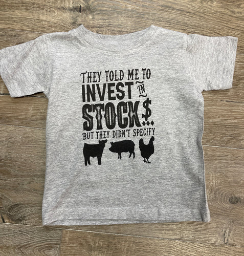 Kids  Invest in Stock Tee