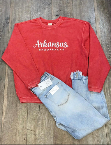 Arkansas Razorback Corded Sweatshirt