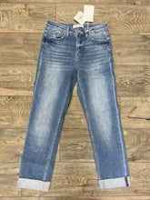 Load image into Gallery viewer, Flying Monkey Single Cuff Crop Straight Jeans